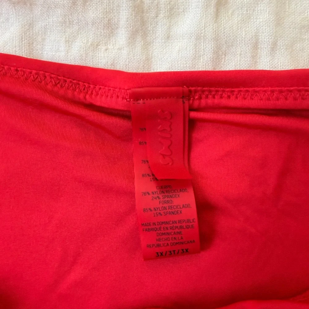 SKIMS Red High-Cut Bikini Bottoms